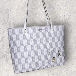 Karl Lagerfeld White Signature Maybelle Paris Tote - NWT
